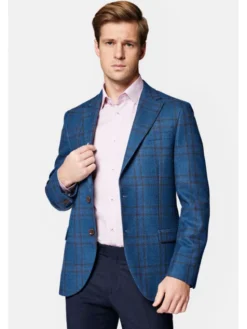 Lancerto Marynarka Imatra MA099223000001 Granatowy Slim Fit