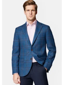 Lancerto Marynarka Imatra MA099223000001 Granatowy Slim Fit