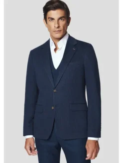 Lancerto Marynarka Lecce MA131224000014 Granatowy Slim Fit