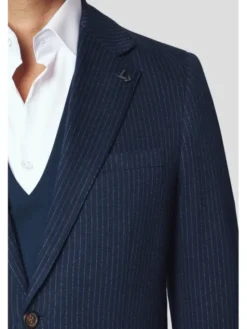 Lancerto Marynarka Lecce MA131224000014 Granatowy Slim Fit