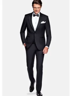 Lancerto Marynarka Lincoln Czarny Slim Fit