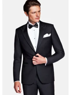Lancerto Marynarka Lincoln Czarny Slim Fit