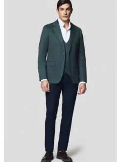 Lancerto Marynarka Macomer MA131125000003 Zielony Slim Fit