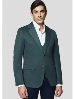 Lancerto Marynarka Macomer MA131125000003 Zielony Slim Fit