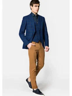 Lancerto Marynarka MA073222000001 Granatowy Slim Fit