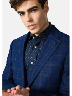 Lancerto Marynarka MA073222000001 Granatowy Slim Fit
