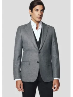 Lancerto Marynarka Mesa MA073224000007 Szary Slim Fit