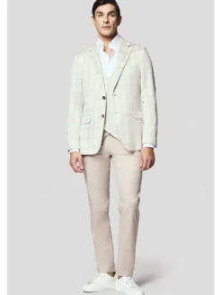 Lancerto Marynarka Milazzo MA131125000015 Beżowy Slim Fit