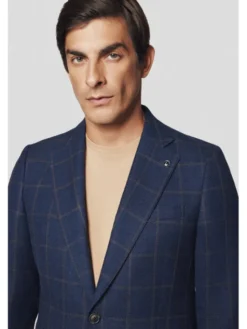 Lancerto Marynarka Modesto MA073224000008 Granatowy Slim Fit