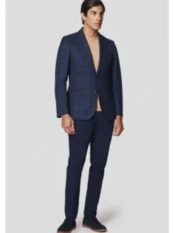 Lancerto Marynarka Modesto MA073224000008 Granatowy Slim Fit