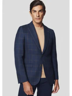 Lancerto Marynarka Modesto MA073224000008 Granatowy Slim Fit