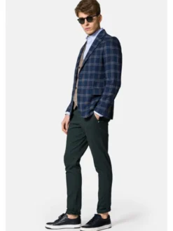 Lancerto Marynarka Nebraska MA131123000018 Granatowy Slim Fit