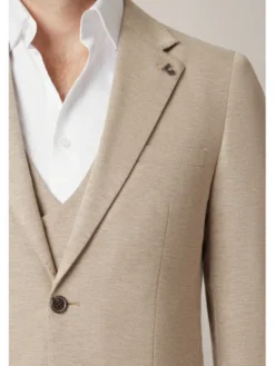 Lancerto Marynarka Offida MA131225000006 Beżowy Slim Fit