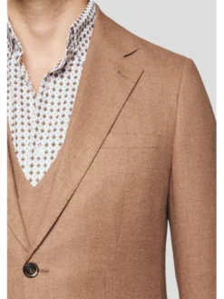 Lancerto Marynarka Oliena MA131125000014 Brązowy Slim Fit