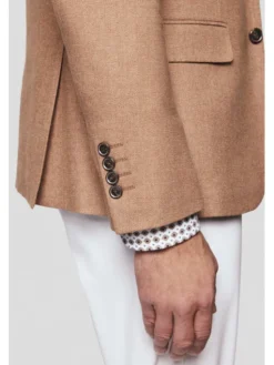 Lancerto Marynarka Oliena MA131125000014 Brązowy Slim Fit