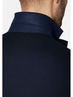Lancerto Marynarka Performance Mix MA073123000004 Granatowy Slim Fit