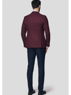 Lancerto Marynarka Scafati MA131224000003 Bordowy Slim Fit