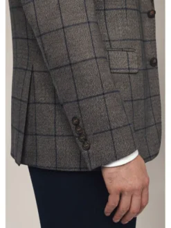 Lancerto Marynarka Sestola MA131225000019 Brązowy Slim Fit