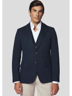 Lancerto Marynarka Sezze MA131224000006 Granatowy Slim Fit