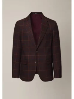 Lancerto Marynarka Sovana MA131225000015 Bordowy Slim Fit