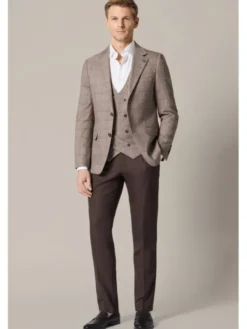 Lancerto Marynarka Tirano MA131126000003 Beżowy Slim Fit