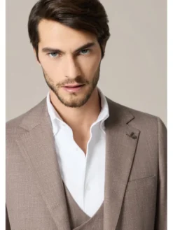 Lancerto Marynarka Tricarico MA131126000019 Brązowy Regular Fit