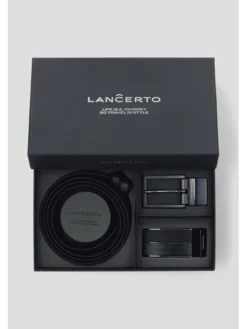 Lancerto Pasek Męski Boone PS073224000001 Czarny