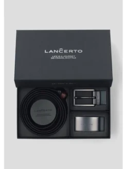 Lancerto Pasek Męski Joaquin PS073224000002 Czarny