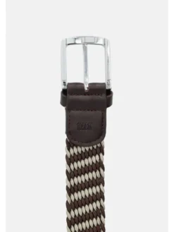 Lancerto Pasek Męski Pleat PS090124000025 Brązowy