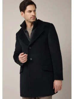 Lancerto Płaszcz Ebikon KU073225000001 Czarny Regular Fit