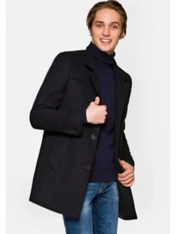 Lancerto Płaszcz przejściowy Atlantis 2 Granatowy Regular Fit