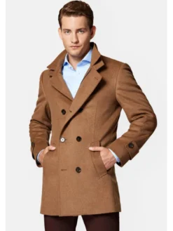 Lancerto Płaszcz wełniany Arendal PC073223000009 Brązowy Regular Fit