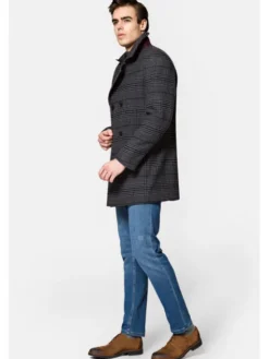 Lancerto Płaszcz wełniany Norymberga KU054222000009 Szary Regular Fit