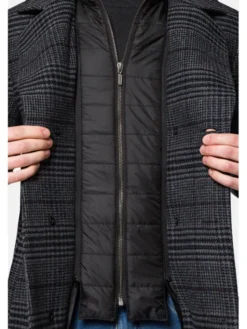 Lancerto Płaszcz wełniany Norymberga KU054222000009 Szary Regular Fit