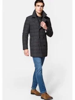 Lancerto Płaszcz wełniany Norymberga KU054222000009 Szary Regular Fit