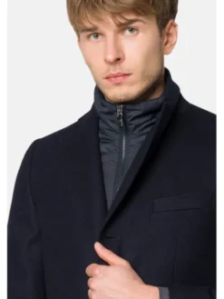 Lancerto Płaszcz wełniany PC073223000005 Granatowy Regular Fit