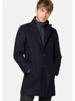 Lancerto Płaszcz wełniany PC073223000005 Granatowy Regular Fit