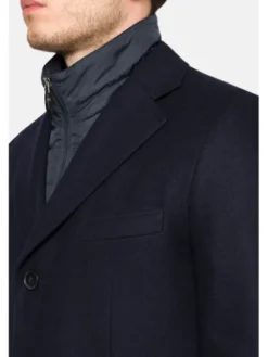 Lancerto Płaszcz wełniany PC073223000005 Granatowy Regular Fit