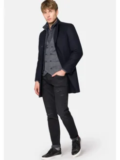 Lancerto Płaszcz wełniany PC073223000005 Granatowy Regular Fit