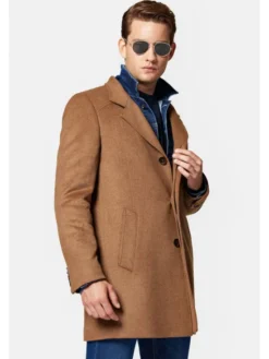 Lancerto Płaszcz wełniany Simpele PC073223000011 Brązowy Regular Fit