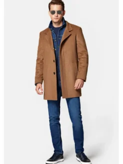Lancerto Płaszcz wełniany Simpele PC073223000011 Brązowy Regular Fit