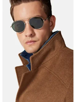 Lancerto Płaszcz wełniany Simpele PC073223000011 Brązowy Regular Fit