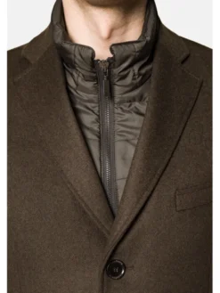 Lancerto Płaszcz wełniany Wolfsburg KU054222000013 Zielony Regular Fit