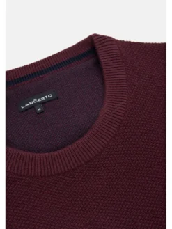 Lancerto Sweter Clive SW073223000093 Bordowy Regular Fit