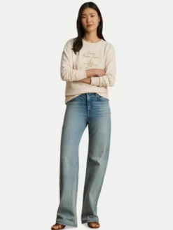 LAUREN RALPH LAUREN Bluza 200P13944002 Kremowy Regular Fit