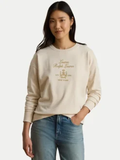 LAUREN RALPH LAUREN Bluza 200P13944002 Kremowy Regular Fit