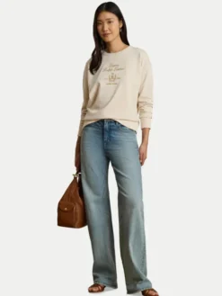 LAUREN RALPH LAUREN Bluza 200P13944002 Kremowy Regular Fit