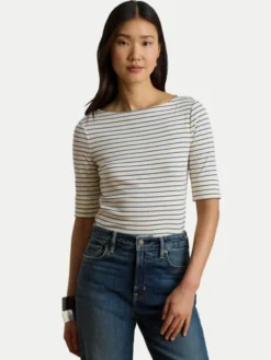 LAUREN RALPH LAUREN Bluzka Judy 200P13919005 Kremowy Regular Fit
