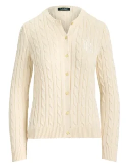 LAUREN RALPH LAUREN Kardigan 200P14040001 Kremowy Regular Fit