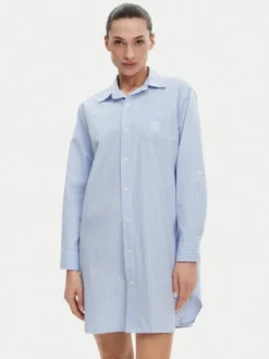 LAUREN RALPH LAUREN Koszula nocna ILN32315 Niebieski Relaxed Fit